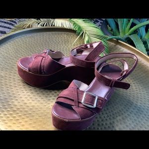 SOLD!! SOLD!! Zara platform suede sandals
